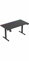 Elektricky výškově nastavitelný herní stůl Huzaro Hero 8.7 RGB, černý