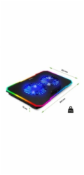 EVOLVEO CoolPro, chladící podložka pod notebook do 17", 2x ventilátor, RGB podsvícení