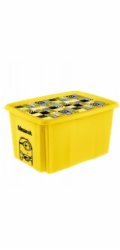 KEEEPER Úložný box s víkem, 30 l, žlutý, 45 x 35 x 27 cm