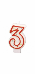 AMSCAN Svíčka na dort č. 3, 7,3 cm