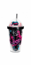COOLPACK Hrnek s brčkem K-POP 450ML