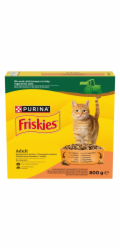 FRISKIES Suché krmivo pro kočky , kuře/zelenina, 0,8 kg