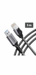 AXAGON ADE-AM50, USB-A Gigabit Ethernet adaptér s integrovaným síťovým CAT6 kabelem RJ-45 (5m)