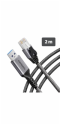 AXAGON ADE-AM20, USB-A Gigabit Ethernet adaptér s integrovaným síťovým CAT6 kabelem RJ-45 (2m)