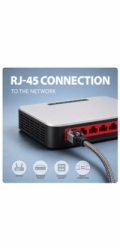 AXAGON ADE-AM15, USB-A Gigabit Ethernet adaptér s integrovaným síťovým CAT6 kabelem RJ-45 (1,5m)