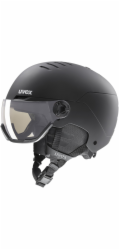 Lyžařská helma UVEX Wanted Visor pro V BLACK MATT, velikost 54–61 cm