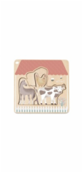 Dřevěné puzzle vícevrstvé - Farma se zvířátky