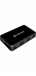 Transcend HUB2C, USB-C/4-Port USB 3.1 Gen 1, černý
