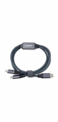 PREMIUMCORD Nabíjecí kabel USB-C, 2xUSB-C na USB-C, 100W, 1m, černá