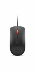 Lenovo - Maus - optisch - 3 Tasten - kabelgebunden - USB - Schwarz, Rot