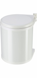 Odpadkový koš Hailo Compact Box, 15 l, ocelový plech, čistě bílá