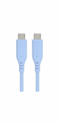 PREMIUMCORD Kabel USB-C na USB-C, 60W, 480Mbps, silikonový, modrý, 1,5m