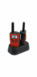 EVOLVEO FreeTalk 2W, PMR vysílačka s výkonem 0,5 a 2W, červenočerná