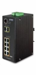 Planet IGS-10020HPT PoE switch 8x 1000Base-T, 2x SFP, 802.3at 270W, IP30, -40 až 75°C, SNMP, IGMPv3, IPv6