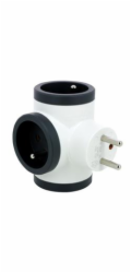 LEGRAND Revolution rozbočovač 3x2P+T, bílo-černá