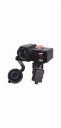 Nabíječka USB STU 34701 s voltmetrem a CL zásuvkou na motocykl