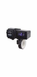 Nabíječka USB STU 34702 s voltmetrem na motocykl