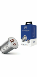 3mk nabíječka do auta - Hyper Car Charger 45W, 1x USB + 1x USB-C (PD)