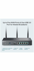 TP-Link ER706W OMADA VPN router (1xSFP WAN/LAN,1xGbEWAN, 4xGbELAN/WAN, 1xUSB3.0)