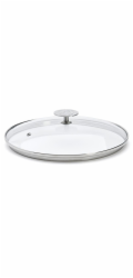 Poklice na hrnce de Buyer, 3428.24 ALCHIMY, průměr 24 cm, skleněná, hrana z nerezové oceli, hluboký lem