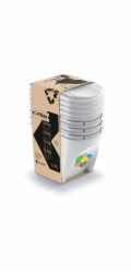 Odpadkový koš Prosperplast POKOŠE 25 L SORTIBOX SET 4 KS. ŠEDÁ