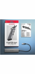 AXAGON HMC-H3A, USB 5Gbps hub, 3x USB-A, HDMI 4k/30Hz, kabel USB-C 15cm