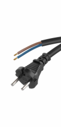Flexo šňůra guma/neopren 2x1,0mm2 3m černá EMOS S03030N
