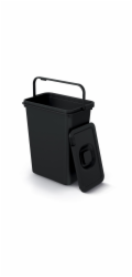 Koš odpadkový SYSTEMA BASIC FLAP černý s víkem 10l