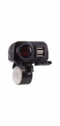 Nabíječka USB STU 34708 s voltmetrem na motocykl