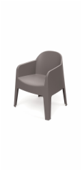 Židle zahradní MILANE 680x600x805mm - zemitě hnědá