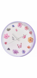 Home Styling Collection Nástěnné hodiny s květinovým motivem, 30 cm
