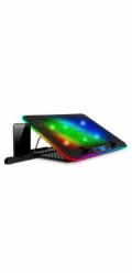 EVOLVEO Ania 9RGB, chladící podložka pod NTB do 17",6x ventilátor, RGB podsvícení ventilátorů/obvodů
