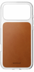 Nomad Kožené pouzdro Clear, sedlo (Horween) - iPhone 18 Pro Max/17 Pro Max (114754118R8R)