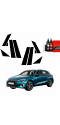 GrizzGlass černá fólie na sloupky karoserie pro Audi A3 8Y Sportback (2020-2023) [8v1]
