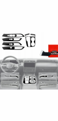 GrizzGlass Lesklá interiérová fólie PianoSkin pro Hyundai Tucson N-Line (2021-2024) [5v1]