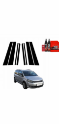 GrizzGlass Ochranná fólie na sloupky karoserie Black BodyShield pro Volkswagen Touran I MPV 5D (2010-2015) [8v1]