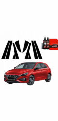 GrizzGlass černá fólie na sloupky karoserie pro Hyundai i30 Hatchback (2020-2025) [10v1]