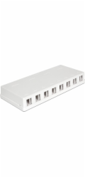 Delock Keystone Surface Mounted Box - Kryt zásuvné jednotky - bílá - 8 portů