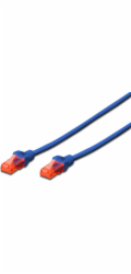 Digitus Ecoline Patch Cable, UTP, CAT 6e, AWG 26/7, modrý 3m, 1ks