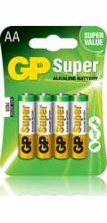 GP alkalická baterie SUPER AA (LR6) 4BL