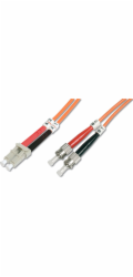 Digitus Fiber Optic Patch Cord, LC to ST Multimode, OM2, 50/125 µ, Duplex Length 10m