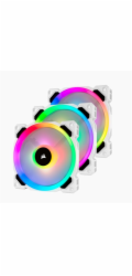Corsair ventilátor LL Series, LL120 RGB White, 120mm Dual Light Loop RGB LED PWM Fan, 3 Fan Pack with Lighting Node PRO
