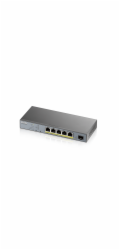 Zyxel GS1350-6HP 6 Port smart managed CCTV PoE switch, long range, 60W, 5x GbE, 1x SFP