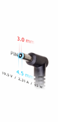 Akyga Nabíječka na notebook 19.5V/ 2.31A 45W 4.5 x 3.0 mm + pin