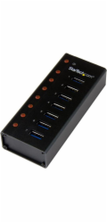 Startech 7 Port USB 3.0 Hub (5 Gbps) - Metal Enclosure - Desktop or Wall Mountable - Rugged & industrial Powered USB Expander and Splitter Hub (ST7300U3M) - Rozbočovač - 7 x SuperSpeed USB 3.0 - deskt
