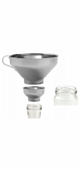 Nálevka na marmeládu de Buyer, 3356.00, nerez, dva průměry 3.5 a 6 cm