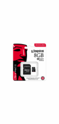 Kingston Industrial - Paměťová karta flash (adaptér microSDHC - SD zahrnuto) - 8 GB - A1 / Video Class V30 / UHS-I U3 / Class10 - microSDHC UHS-I