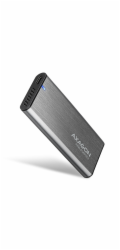 AXAGON EEM2-SG2, USB-C 3.2 Gen 2 - M.2 NVMe & SATA SSD kovový RAW box, bezšroubkový, stříbrný