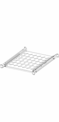 Legrand EvoLine 4-bodová výsuvná police - 1U, 1000mm, 30kg E4S1U82SS Legrand EvoLine 4-bodová police výsuvná 1U 530mm, uchycení variabilní 450-810mm, nosnost 30kg, černá, perforovaná