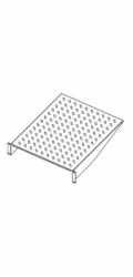Legrand EvoLine 2-bodová pevná polica 2U 550mm 50kg